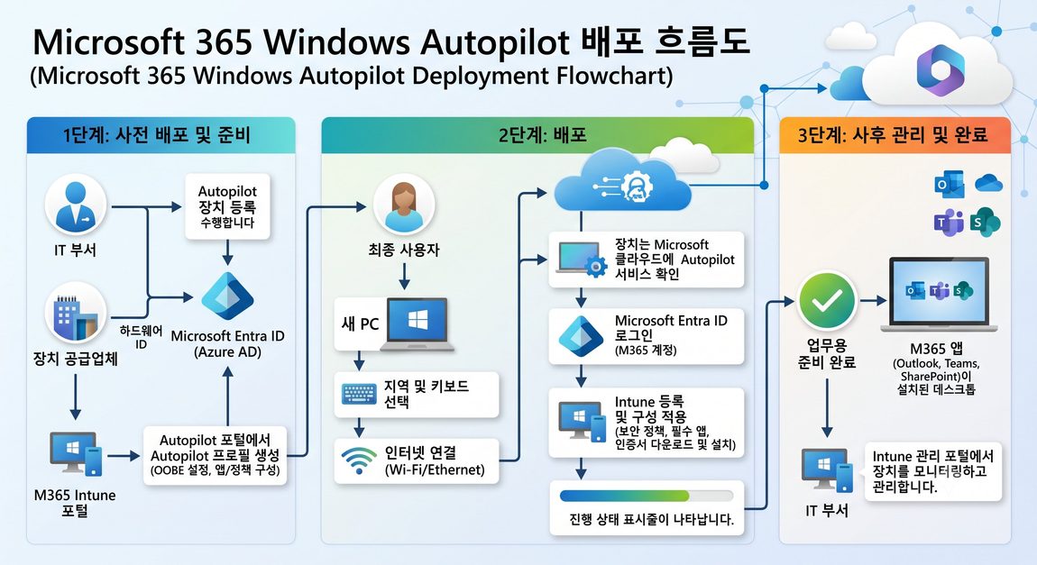 Windows Autopilot 배포 흐름도