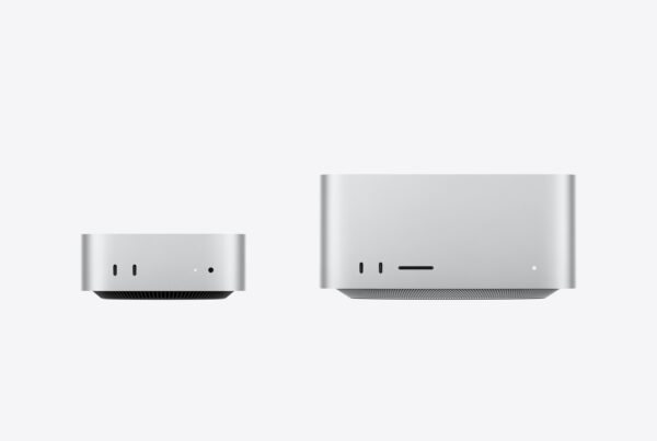 새로운 Mac mini와 Mac Studio 정면
