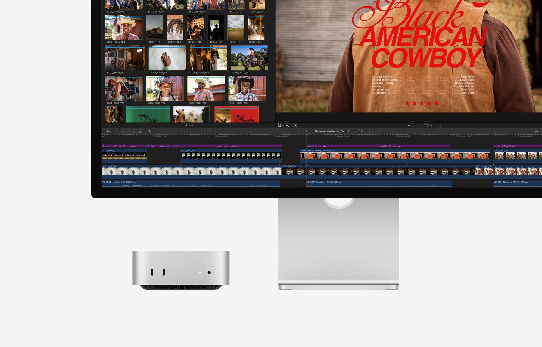 Studio Display와 함께 놓인 Mac mini