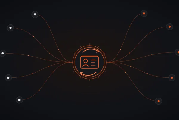 ID PaC 클라우드 인사연동 — 인사 데이터를 Microsoft 365·Google Workspace 계정과 동기화하는 흐름을 표현한 대표 이미지
